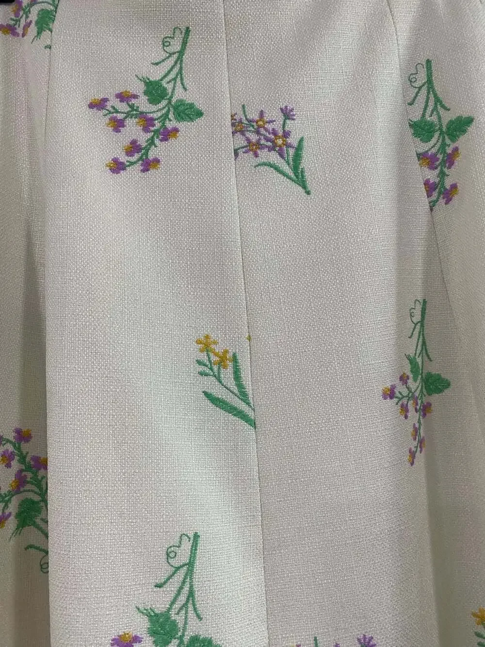 Anne Fernandes Premium Collection Floral Embroidered Midi Skirt Size L - Picture 4 of 9